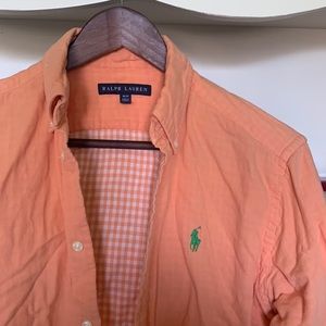 Ralph Lauren orange cotton button down.
